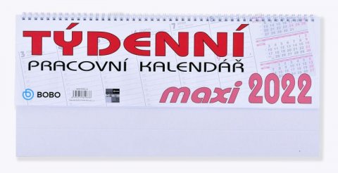 neuveden: Kalendář 2022 Pracovní MAXI - stolní, týdenní