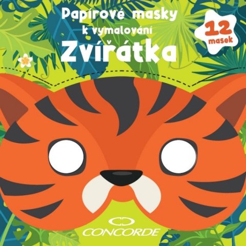 -: Papírové masky k vymalování Zvířátka