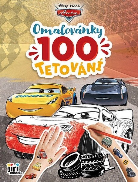 -: Auta - Omalovánky a 100 tetování