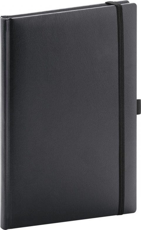 neuveden: Notes Balacron - černý, tečkovaný, 15 × 21 cm
