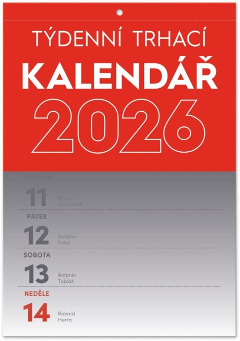 neuveden: Kalendář 2026 nástěnný: Trhací týdenní A5