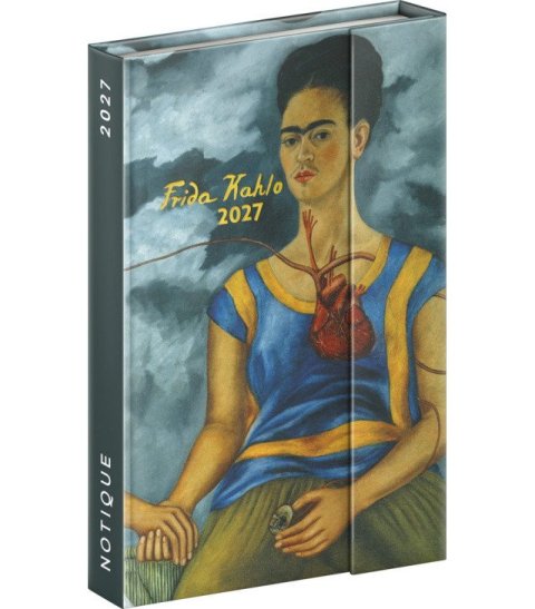 : Diář 2027: Frida Kahlo - týdenní, magnetický, 11 x 16 cm