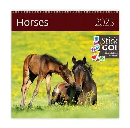 neuveden: Kalendář nástěnný 2025 - Horses