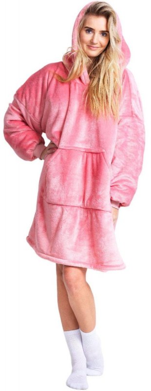 neuveden: Cozy Noxxiez mikinová deka pro teenagery a dospělé - Růžová