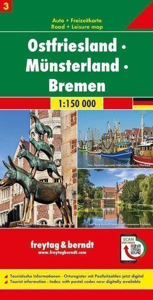 neuveden: Východní Frísko-Münsterland-Bremen 1:150 000 / automapa