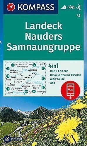 neuveden: Landeck, Nauders, Samnaun Group 1:50 000 / turistická mapa KOMPASS 42