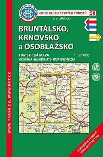neuveden: KČT 58 Bruntálsko, Krnovsko a Osoblažsko 1:50T Turistická mapa
