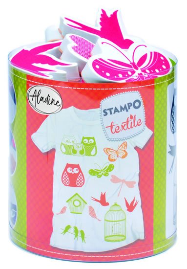 neuveden: Razítka Stampo Textile - Sovy, ptáci, motýli