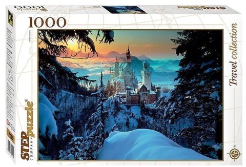 neuveden: Puzzle 1000 Zámek Neuschwanstein pod sněhem. Bavorsko