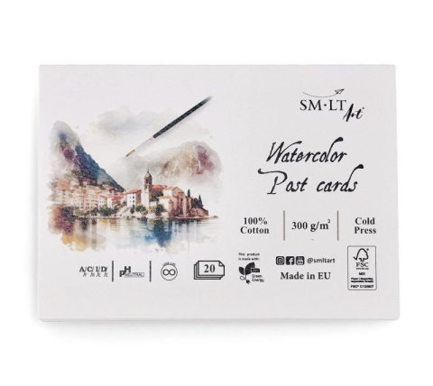 neuveden: SMLT Art Pohlednice Akvarel - 20 listů
