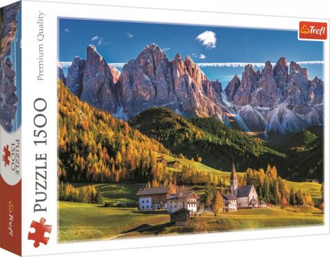 neuveden: Trefl Puzzle Údolí Val di Funes, Dolomity / 1500 dílků