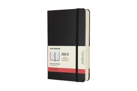 neuveden: Moleskine: Diář 2020-2021 denní tvrdý černý L