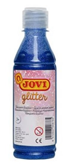 neuveden: JOVI temperová barva glittrová 250 ml v lahvi modrá neuveden: JOVI temperová barva glittrová 250 ml v lahvi modrá