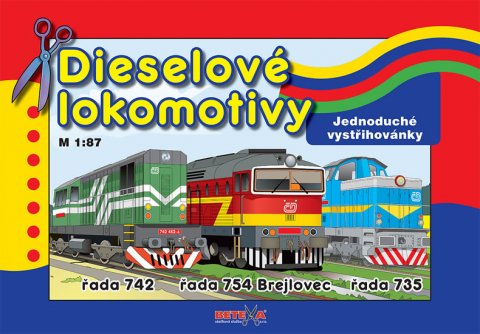 neuveden: Dieselové lokomotivy - Jednoduché vystřihovánky neuveden: Dieselové lokomotivy - Jednoduché vystřihovánky