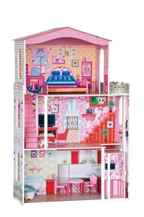 neuveden: Woody Domeček velký, 7 ks nábytku (pro paneny typu Barbie)