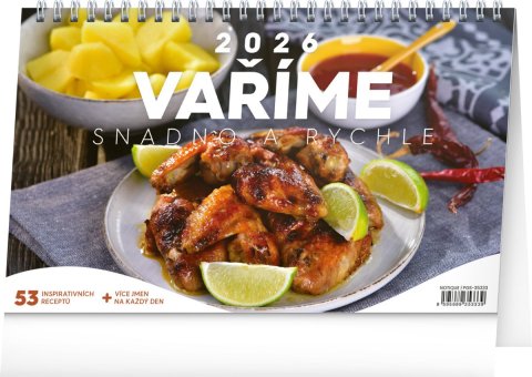 neuveden: Kalendář 2026 stolní: Vaříme snadno a rychle, 23,1 x 14,5 cm