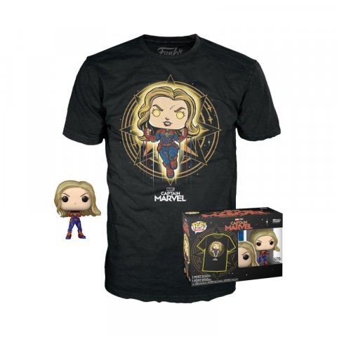 neuveden: Funko POP & Tee: Marvel - Captain Marvel (velikost trička L)