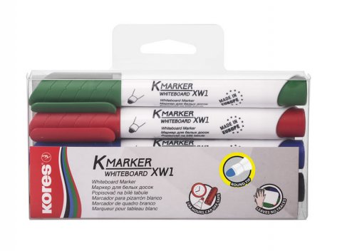neuveden: Kores K-MARKER Popisovač na bílé tabule a flip charty, kulatý hrot 3 mm, mi neuveden: Kores K-MARKER Popisovač na bílé tabule a flip charty, kulatý hrot 3 mm, mi