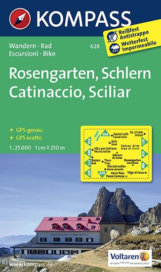 neuveden: Rosengarten-Schlern/Catinaccio 628 NKO