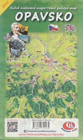 neuveden: Opavsko - Ručně malovaná mapa