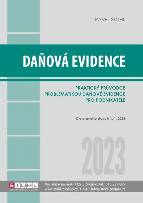 Štohl Pavel: Daňová evidence 2023 - praktický průvodce