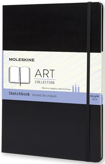 neuveden: Skicář Moleskine - tvrdé desky, A4 - černý