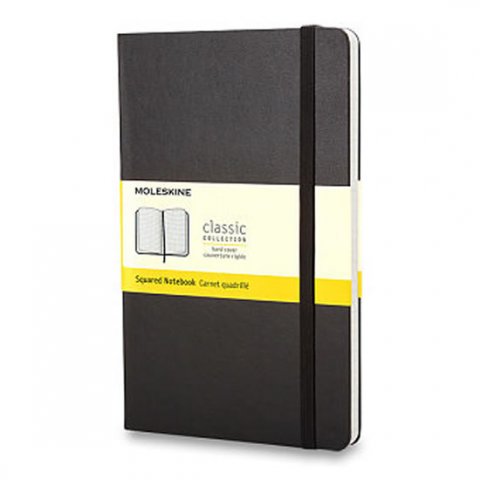 neuveden: Moleskine Zápisník černý L, čtverečkovaný, tvrdý neuveden: Moleskine Zápisník černý L, čtverečkovaný, tvrdý