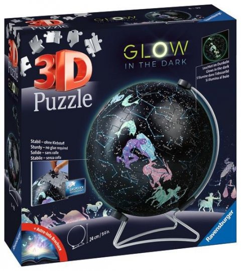 neuveden: 3D Puzzle-Ball: Svítící globus Hvězdná obloha 180 dílků