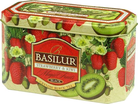 neuveden: BASILUR Magic Strawberry  Kiwi plech 20x2g