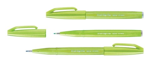 neuveden: Popisovač Pentel Brush Sign Pen - světle zelený