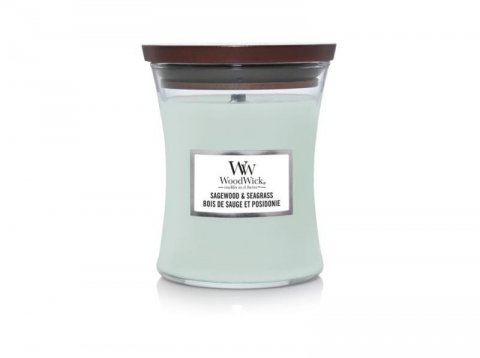neuveden: WoodWick Sagewood & Seagrass svíčka 275g neuveden: WoodWick Sagewood & Seagrass svíčka 275g