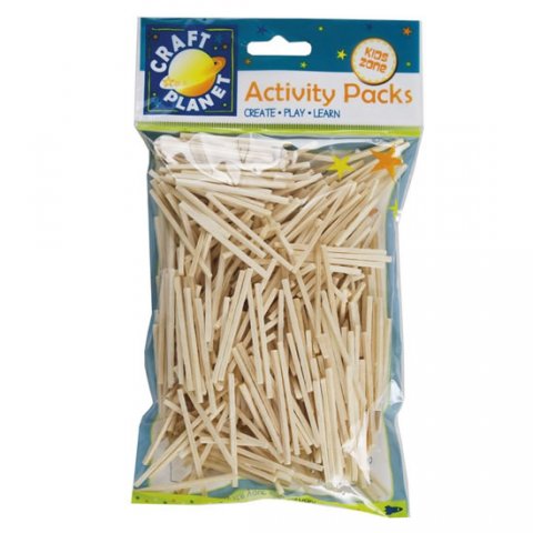 neuveden: DOCRAFTS dřevěné sirky bez hlaviček natural 50g ( 500 ks )