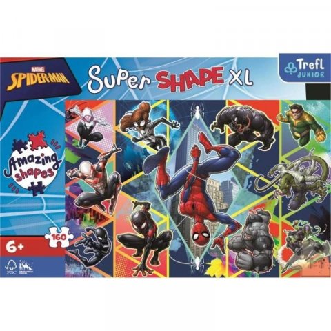 neuveden: Trefl Puzzle Super Shape XL Spiderman: Přidej se 160 dílků