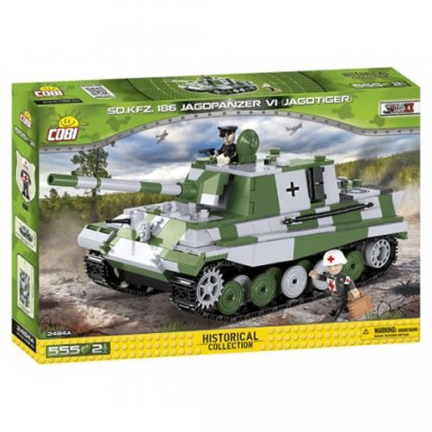 neuveden: Stavebnice COBI 2484A II World War Tank Jagdpanzer VI Jagdtiger/555 kostek+