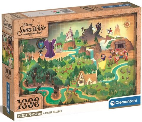 neuveden: Puzzle Story Maps: Sněhurka 1000 dílků