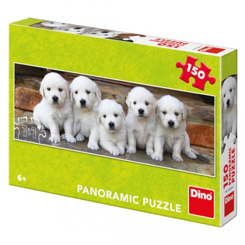 neuveden: Pět štěňátek: panoramic puzzle 150 dílků neuveden: Pět štěňátek: panoramic puzzle 150 dílků