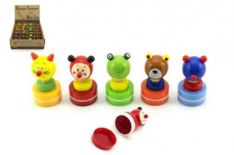 neuveden: Razítko kulaté ve tvaru zvířátek 6 cm - mix druhů