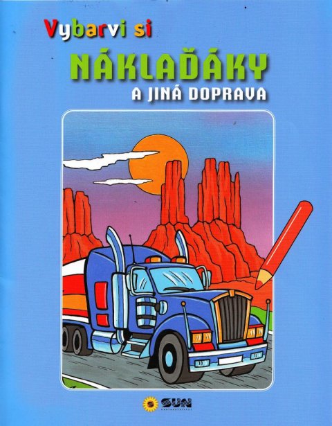 neuveden: Vybarvi si - Náklaďáky a jiná doprava (modré) neuveden: Vybarvi si - Náklaďáky a jiná doprava (modré)