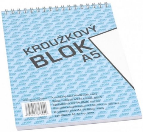 neuveden: Blok s horní vazbou A5, čistý, 50 listů neuveden: Blok s horní vazbou A5, čistý, 50 listů