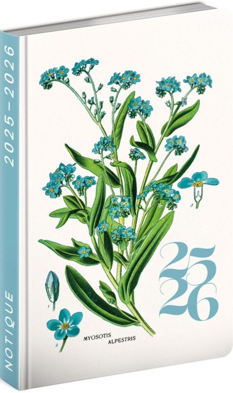 neuveden: Diář 18měsíční 2025/2026 Petito - Herbář, 11 x 17 cm