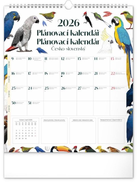 neuveden: Kalendář 2026 nástěnný: Animalium, plánovací, 30 x 34 cm neuveden: Kalendář 2026 nástěnný: Animalium, plánovací, 30 x 34 cm