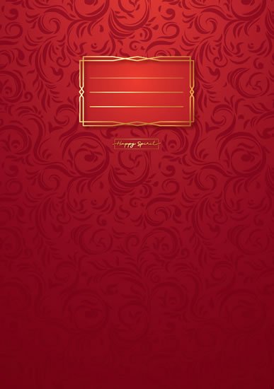 neuveden: Sešit Premium červené ornamenty A4 - Sešity