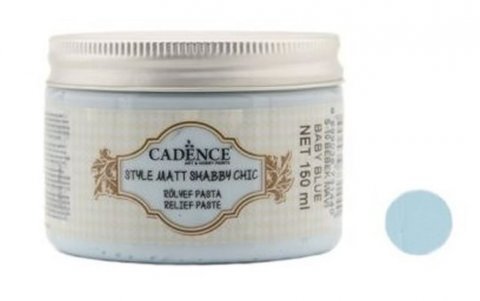 neuveden: Reliefní pasta křídová Cadence Shabby Chic - světle modrá, baby blue / 150 