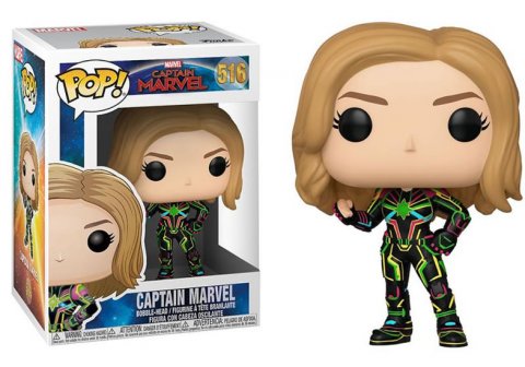 neuveden: Funko POP Marvel: Captain Marvel - Captain Marvel w/Neon Suit