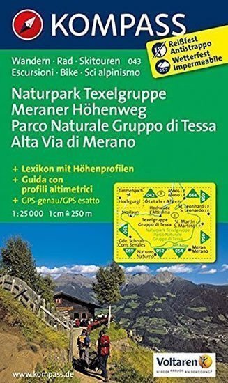 neuveden: Naturpark Texelgruppe 043 NKOM 1:25T