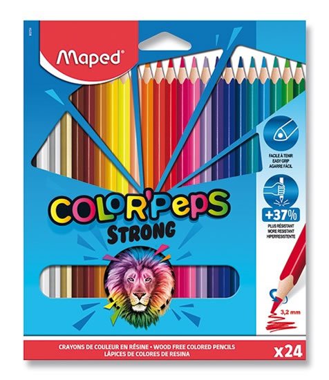 neuveden: Maped - Bezdřevé pastelky Color´Peps Strong 24 ks neuveden: Maped - Bezdřevé pastelky Color´Peps Strong 24 ks