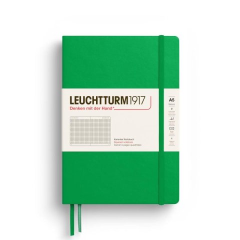 neuveden: Leuchtturm1917 Zápisník Spring Leaf Medium A5 čtverečkovaný