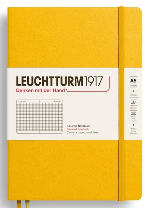 -: Zápisník Sunflower Hardcover Medium (A5) čtverečkovaný