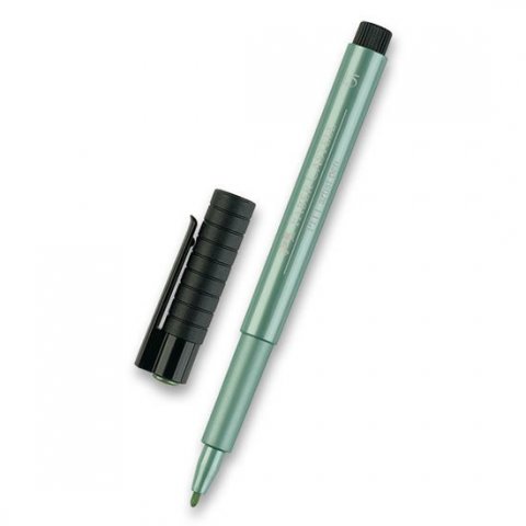neuveden: Faber - Castell Popisovač Pitt Artist Metallic - B zelený neuveden: Faber - Castell Popisovač Pitt Artist Metallic - B zelený