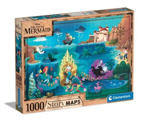 neuveden: Puzzle Disney Mapa Malá mořská víla 1000 dílků neuveden: Puzzle Disney Mapa Malá mořská víla 1000 dílků